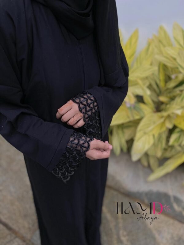 Hand worked sleeves Abaya